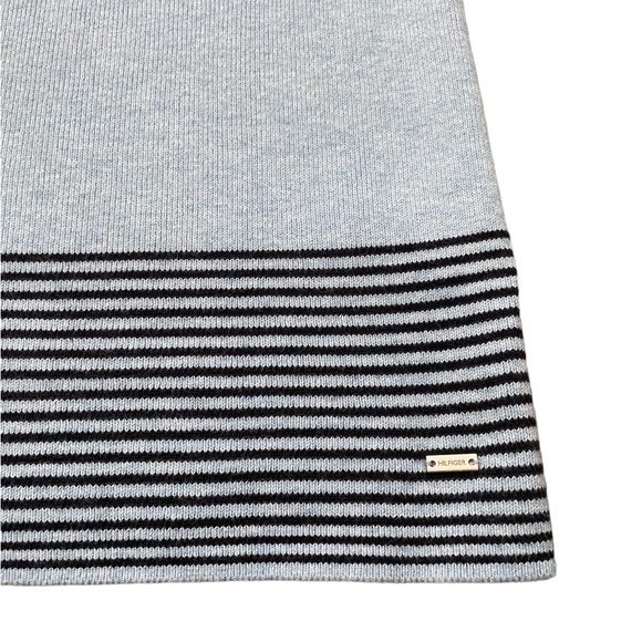 Tommy Hilfiger Cold Shoulder Striped Baby Blue Sweater (size L) - Picture 2 of 8